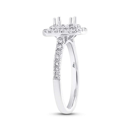 14k White Gold Diamond Semi-mount Ring - 0.75ct