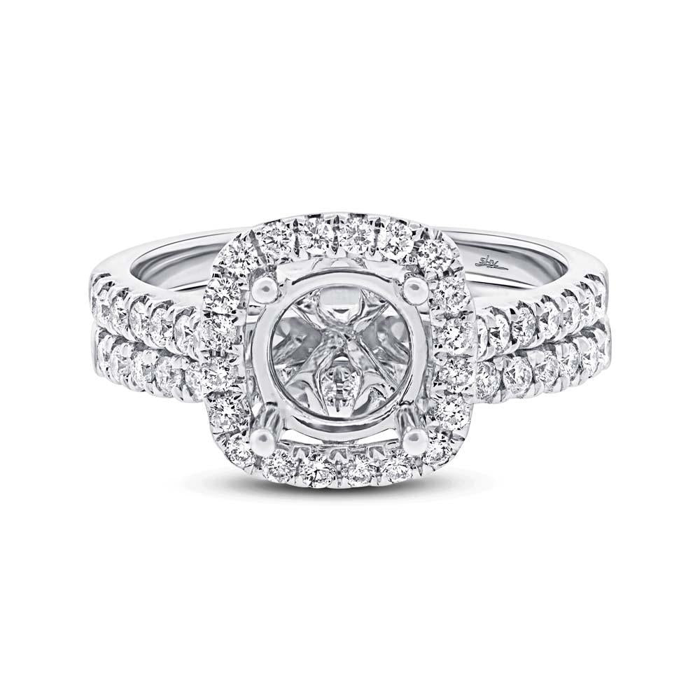 14k White Gold Diamond Semi-mount Ring 2-pc - 0.68ct