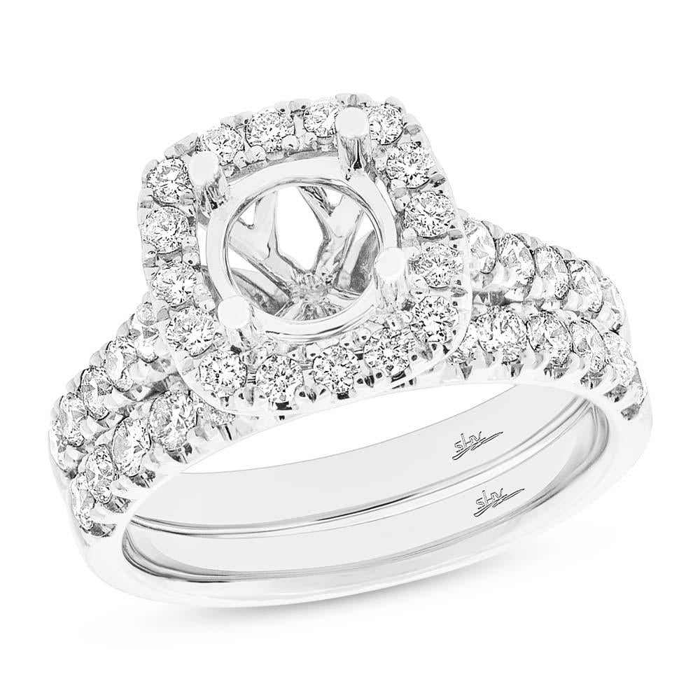 14k White Gold Diamond Semi-mount Ring 2-pc - 1.25ct