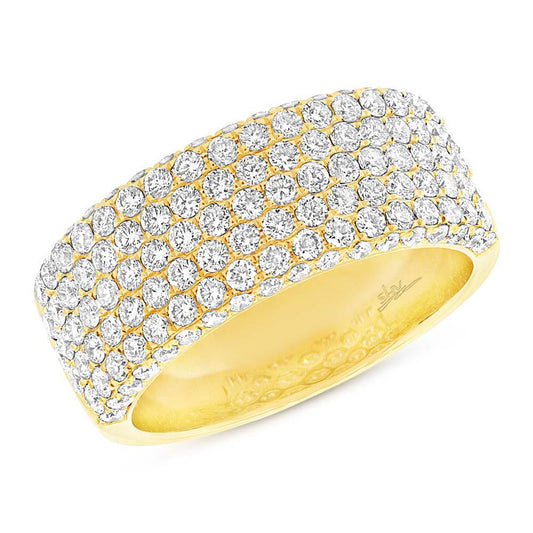 14k Yellow Gold Diamond Lady's Pave Band - 1.63ct