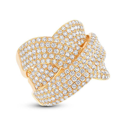14k Yellow Gold Diamond Bridge Ring - 2.33ct