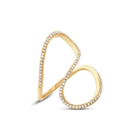 14k Yellow Gold Diamond Lady's Ring - 0.25ct