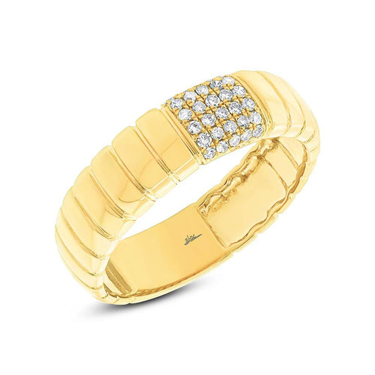 14k Yellow Gold Diamond Lady's Ring - 0.14ct