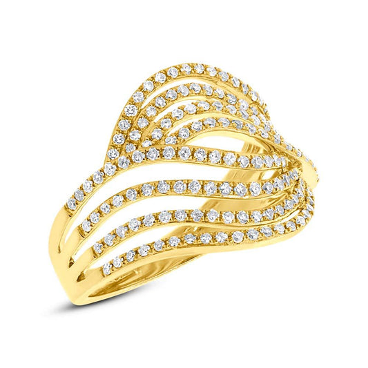14k Yellow Gold Diamond Lady's Ring - 0.61ct