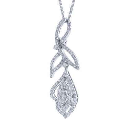 18k White Gold Diamond Pendant - 1.92ct