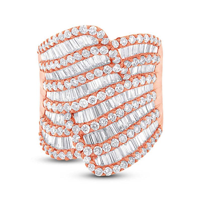 18k Rose Gold Diamond Lady's Ring - 3.63ct