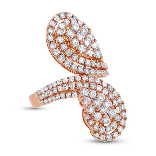 18k Rose Gold Diamond Lady's Ring - 3.01ct