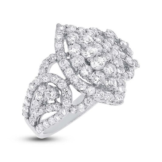 18k White Gold Diamond Lady's Ring - 2.08ct