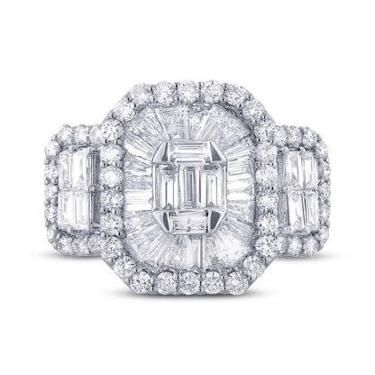18k White Gold Diamond Lady's Ring - 2.20ct