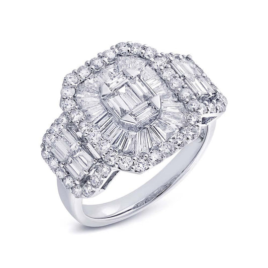 18k White Gold Diamond Lady's Ring - 2.20ct