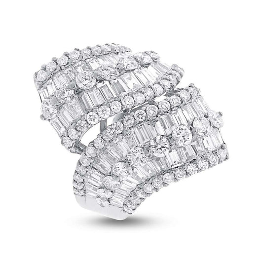 18k White Gold Diamond Lady's Baguette Ring - 4.61ct