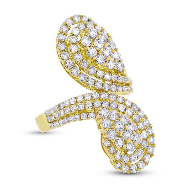 18k Yellow Gold Diamond Lady's Ring - 3.01ct