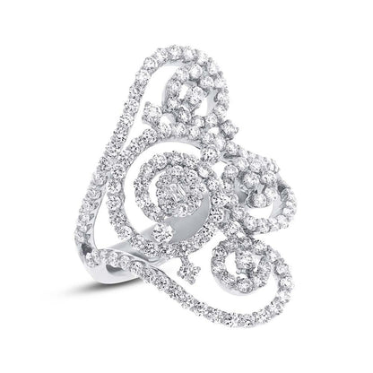 18k White Gold Diamond Lady's Ring - 1.89ct