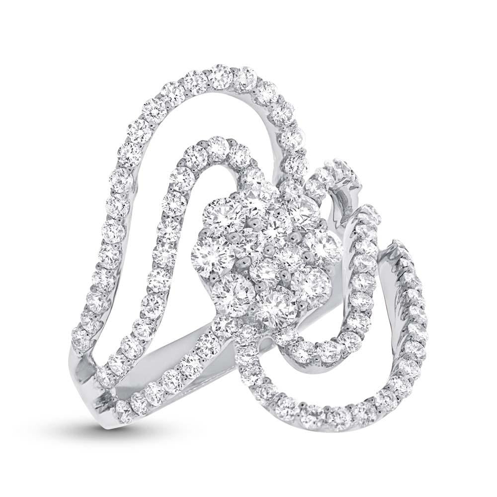 18k White Gold Diamond Lady's Ring - 1.83ct