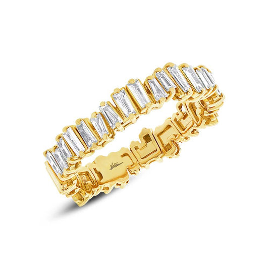 14k Yellow Gold Diamond Baguette Lady's Band
