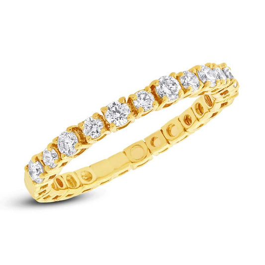 14k Yellow Gold Diamond Lady's Band