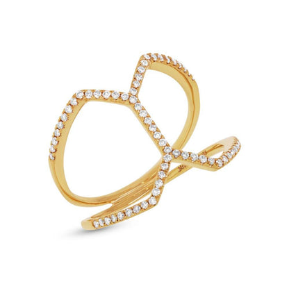 14k Yellow Gold Diamond Lady's Ring - 0.29ct