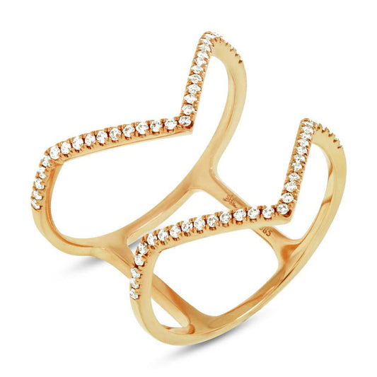 14k Yellow Gold Diamond Lady's Ring - 0.23ct