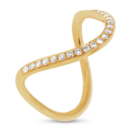 14k Yellow Gold Diamond Lady's Ring - 0.21ct