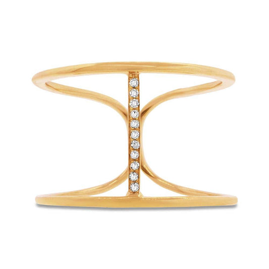 14k Yellow Gold Diamond Lady's Ring - 0.04ct