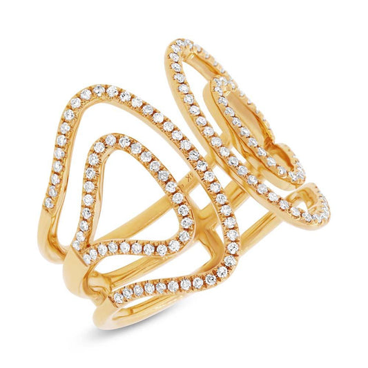 14k Yellow Gold Diamond Lady's Ring - 0.42ct