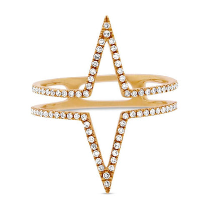 14k Yellow Gold Diamond Lady's Ring - 0.26ct