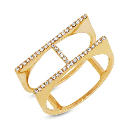 14k Yellow Gold Diamond Lady's Ring - 0.13ct