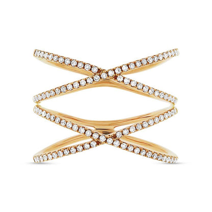 14k Yellow Gold Diamond Lady's Ring Size 8 - 0.32ct