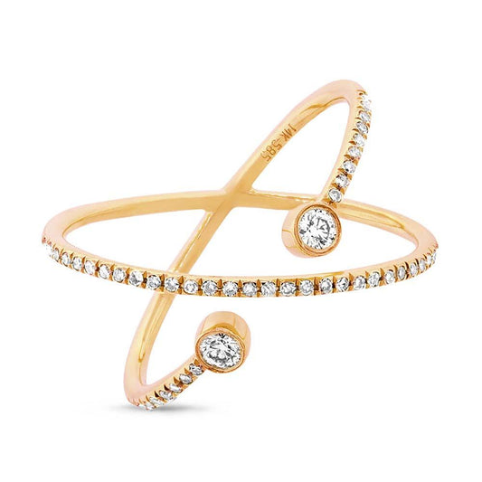 14k Yellow Gold Diamond Lady's Ring - 0.24ct