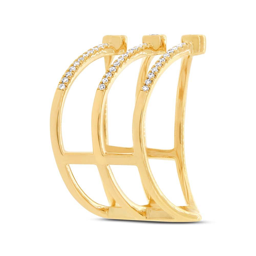 14k Yellow Gold Diamond Lady's Ring Size 6.5 - 0.30ct