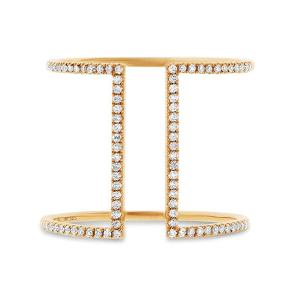 14k Yellow Gold Diamond Lady's Ring - 0.22ct