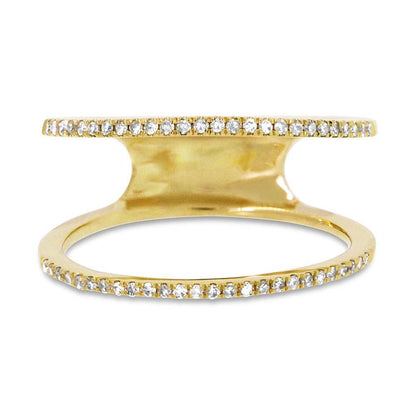 14k Yellow Gold Diamond Lady's Ring - 0.18ct