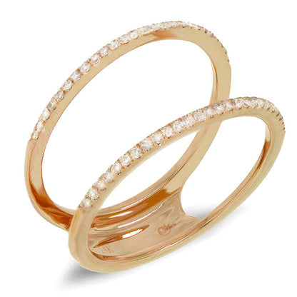 14k Yellow Gold Diamond Lady's Ring - 0.18ct