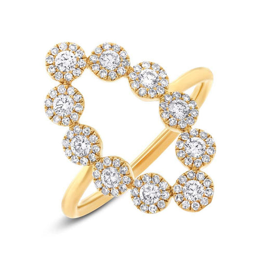 14k Yellow Gold Diamond Lady's Ring - 0.72ct