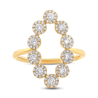 14k Yellow Gold Diamond Lady's Ring - 0.72ct