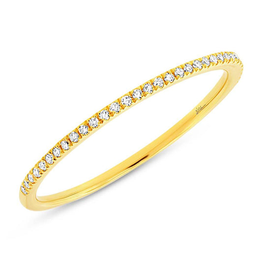 14k Yellow Gold Diamond Lady's Band