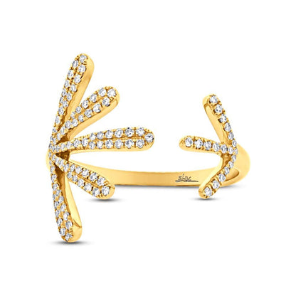 14k Yellow Gold Diamond Lady's Ring - 0.26ct