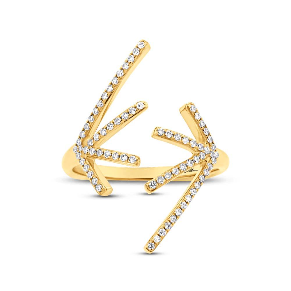14k Yellow Gold Diamond Lady's Ring - 0.23ct