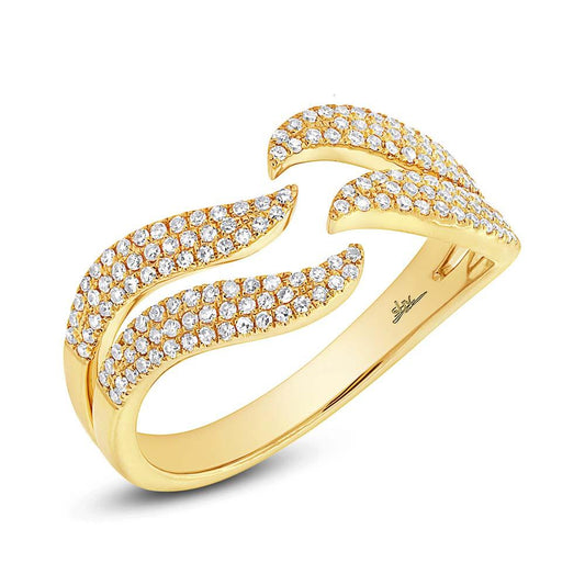 14k Yellow Gold Diamond Lady's Ring - 0.35ct