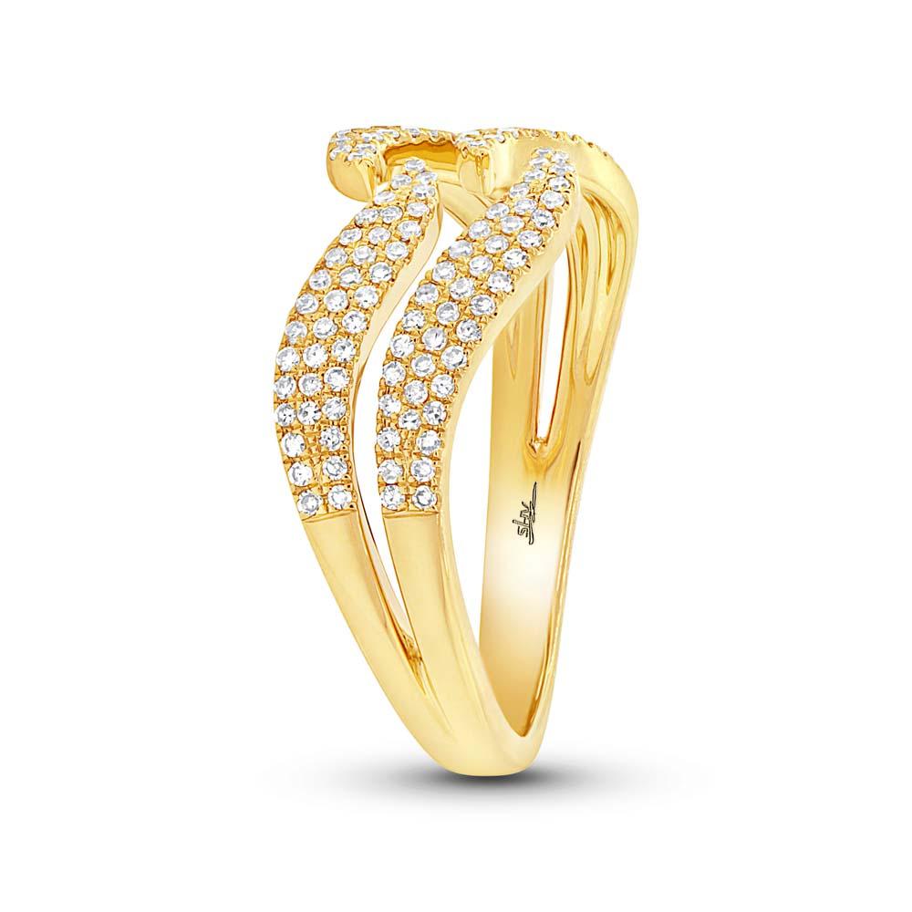 14k Yellow Gold Diamond Lady's Ring - 0.35ct