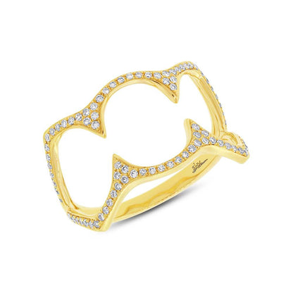 14k Yellow Gold Diamond Lady's Ring - 0.23ct