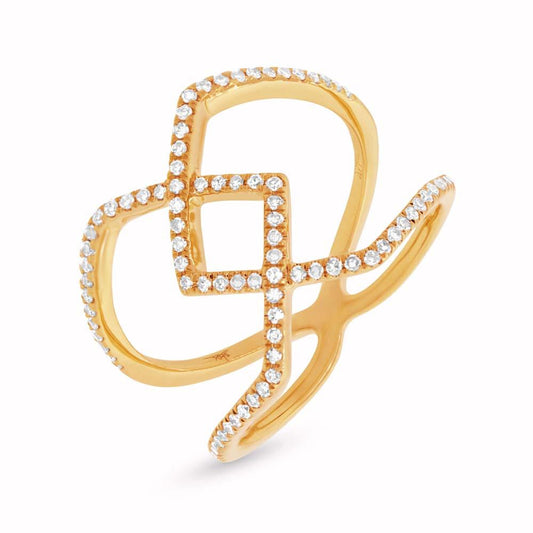 14k Yellow Gold Diamond Lady's Ring - 0.28ct