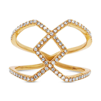 14k Yellow Gold Diamond Lady's Ring - 0.28ct