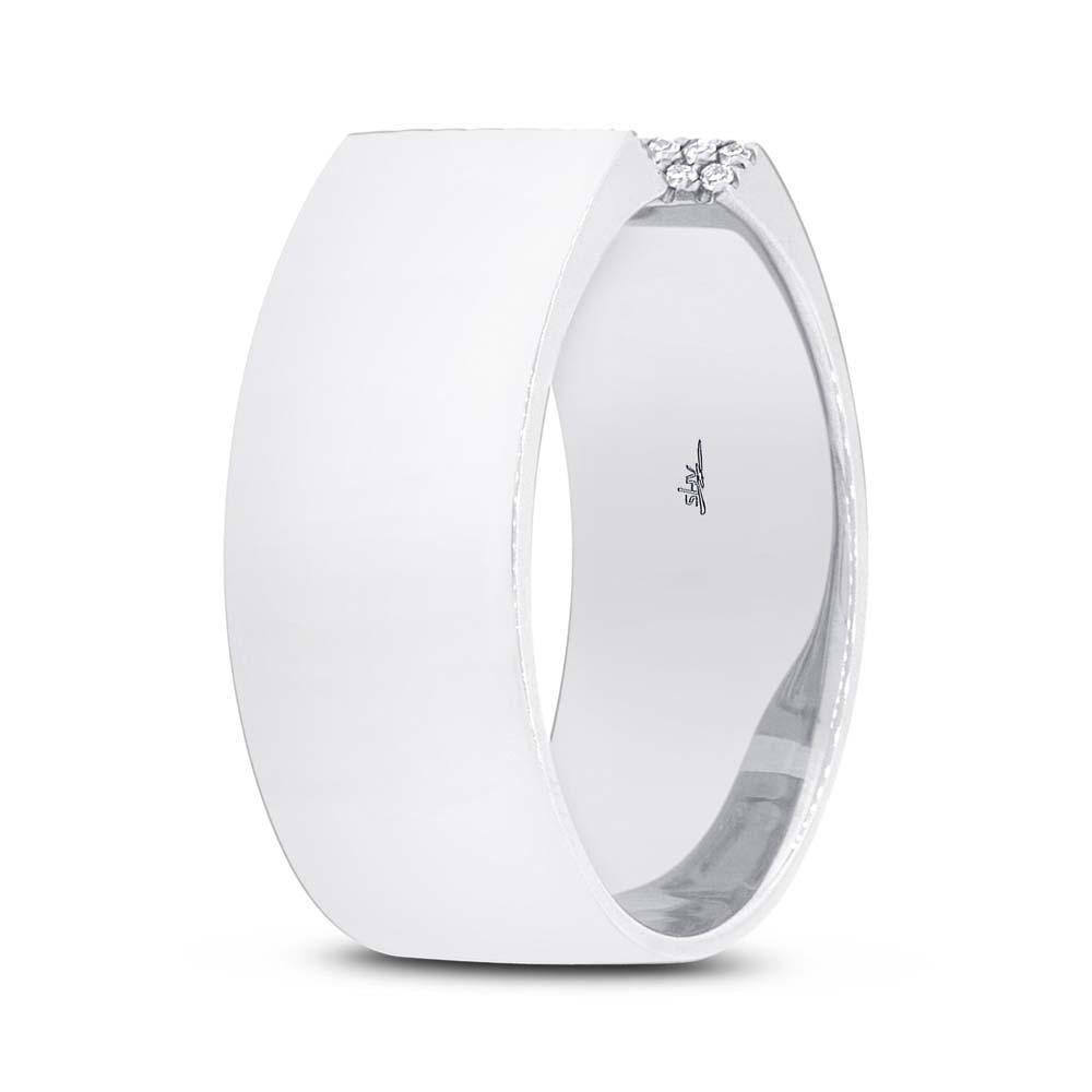 14k White Gold Diamond Lady's Ring - 0.10ct