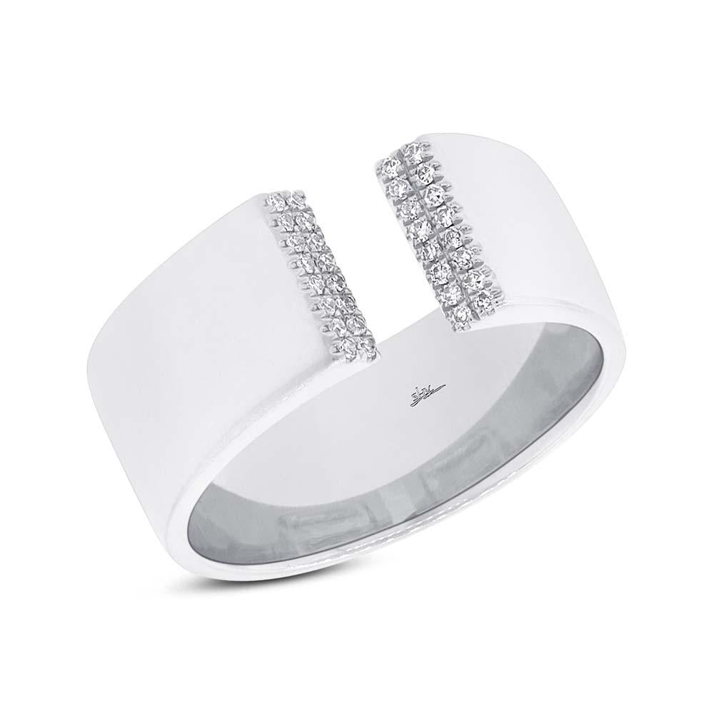 14k White Gold Diamond Lady's Ring - 0.10ct