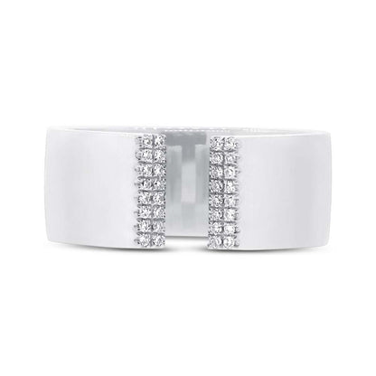 14k White Gold Diamond Lady's Ring - 0.10ct