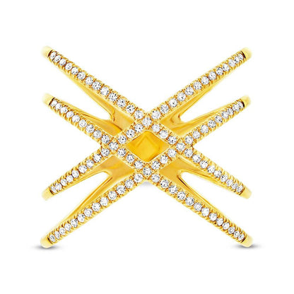 14k Yellow Gold Diamond Lady's Ring - 0.32ct