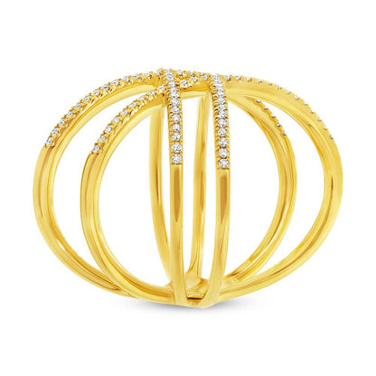 14k Yellow Gold Diamond Lady's Ring - 0.32ct