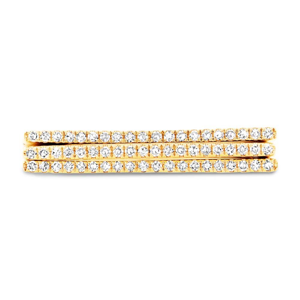 14k Yellow Gold Diamond Puzzle Ring 2-pc - 0.18ct