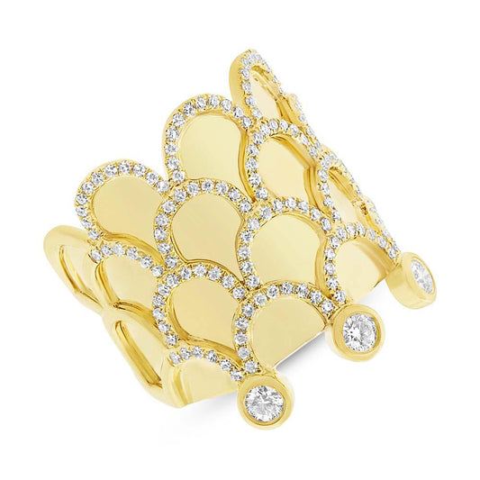 14k Yellow Gold Diamond Lady's Ring - 0.61ct